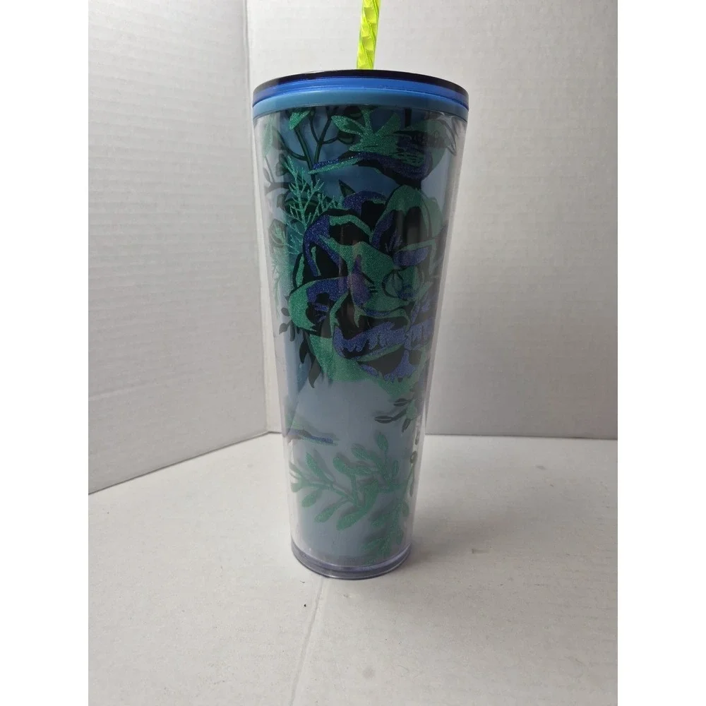 Starbucks Berry‎ Corsage Blue Venti Travel Cold Cup Tumbler 2022 Sparkle Coffee